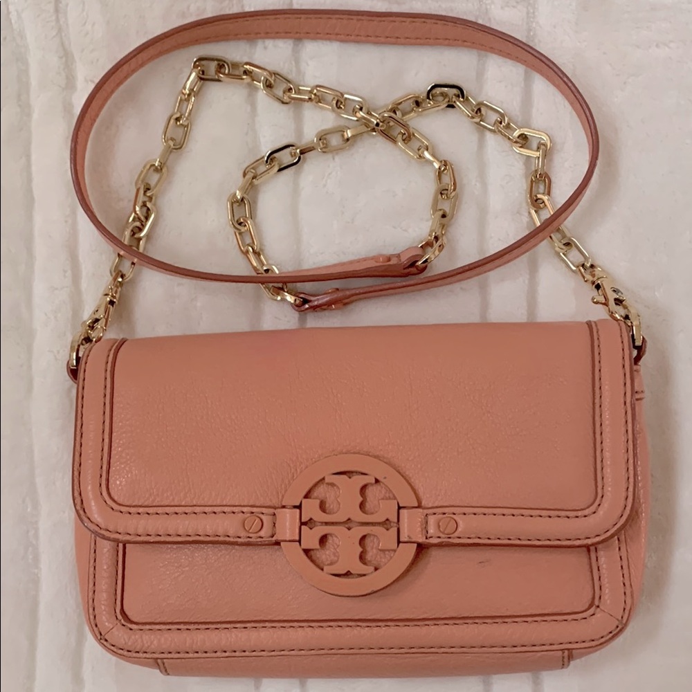 Tory Burch Crossbody Bag / Clutch with Signature Logo & Removable Strap